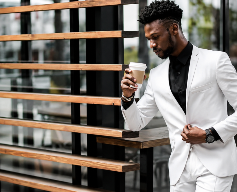 man with mug of coffee